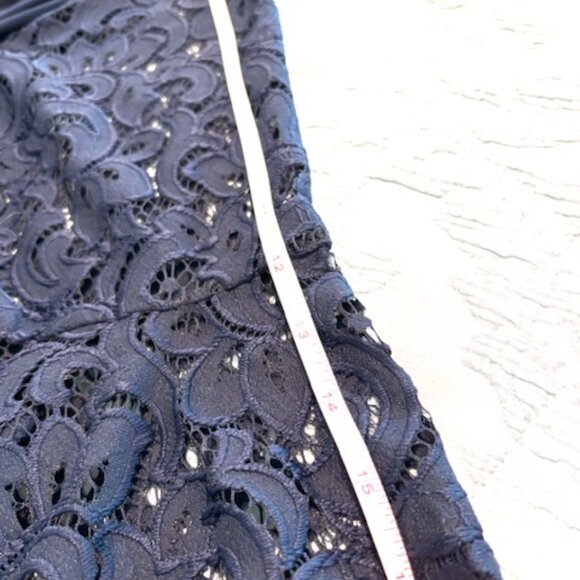 Jessica Howard Blue Formal Lined Nylon & Spandex Dress with 3/4 Bell Sleeves - Picture 7 of 13